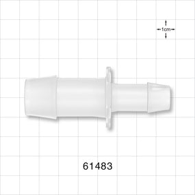 Straight Connector, Reducer, Barbed, Natural - Fits 3/4 inch x 1/2 inch ID Tubing (0.75 inch x 0.5 inch, 19.05 mm x 12.7 mm) - 61483