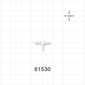 T Connector, Barbed, Natural - Fits 1/16 inch ID Tubing (0.063 inch, 1.59 mm) - 61530