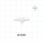 T Connector, Reducer, Barbed, Natural - Fits 1/8 inch ID Tubing (0.125 inch, 3.18 mm); Fits 1/16 inch ID Tubing (0.063 inch, 1.59 mm) - 61533