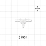 T Connector, Reducer, Barbed, Natural - Fits 1/8 inch ID Tubing (0.125 inch, 3.18 mm); Fits 3/32 inch ID Tubing (0.094 inch, 2.38 mm) - 61534