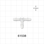 T Connector, Barbed, Natural - Fits 5/32 inch ID Tubing (0.156 inch, 3.97 mm) - 61538