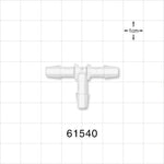 T Connector, Barbed, Natural - Fits 3/16 inch ID Tubing (0.188 inch, 4.76 mm) - 61540