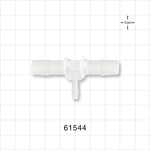 T Connector, Reducer, Barbed, Natural - Fits 3/8 inch ID Tubing (0.375 inch, 9.53 mm); Fits 5/32 inch ID Tubing (0.156 inch, 3.97 mm) - 61544