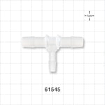 T Connector, Reducer, Barbed, Natural - Fits 3/8 inch ID Tubing (0.375 inch, 9.53 mm); Fits 1/4 inch ID Tubing (0.25 inch, 6.35 mm) - 61545