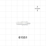 Straight Connector, Reducer, Barbed, Natural - Fits 1/8 inch x 1/16 inch ID Tubing (0.125 inch x 0.063 inch, 3.18 mm x 1.59 mm) - 61551