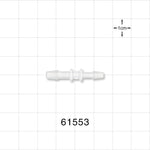 Straight Connector, Reducer, Barbed, Natural - Fits 5/32 inch x 1/8 inch ID Tubing (0.156 inch x 0.125 inch, 3.97 mm x 3.18 mm) - 61553