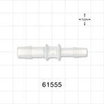 Straight Connector, Reducer, Barbed, Natural - Fits 3/16 inch x 1/8 inch ID Tubing (0.188 inch x 0.125 inch, 4.76 mm x 3.18 mm) - 61555
