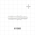Straight Connector, Reducer, Barbed, Natural - Fits 1/4 inch x 3/16 inch ID Tubing (0.25 inch x 0.188 inch, 6.35 mm x 4.76 mm) - 61560