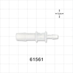 Straight Connector, Reducer, Barbed, Natural - Fits 5/16 inch x 5/32 inch ID Tubing (0.313 inch x 0.156 inch, 7.94 mm x 3.97 mm) - 61561
