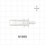 Straight Connector, Reducer, Barbed, Natural - Fits 3/8 inch x 1/8 inch ID Tubing (0.375 inch x 0.125 inch, 9.53 mm x 3.18 mm) - 61563