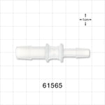 Straight Reducer Connector, Barbed, Natural - Fits 3/8 inch  x 1/4 inch ID Tubing (0.375 inch x 0.25 inch, 9.53 mm x 6.35 mm) - 61565