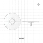 Bag Port Flange with Dimples, Barbed, Natural - Fits 5/32 inch ID Tubing (0.156 inch, 3.97 mm) - 61575