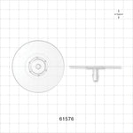 Bag Port Flange with Dimples, Barbed, Natural - Fits 3/16 inch ID Tubing (0.187 inch,  4.76 mm) - 61576