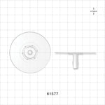 Bag Port Flange with Dimples, Barbed, Natural - Fits 1/4 inch ID Tubing (0.25 inch, 6.35 mm) - 61577