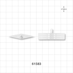 Boat Port, Barbed, Natural - Fits 3/32 inch ID Tubing (0.093 inch, 2.38 mm) - 61583