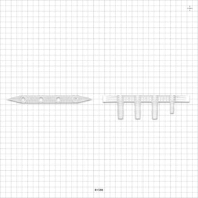 Boat Port, Barbed, Natural - 3 Ports Fit 3/8 inch ID Tubing (0.375 inch, 9.53 mm); 1 Port Fits 1/4 inch ID Tubing (0.25 inch, 6.35 mm) - 61586