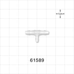 T Connector, Reducer, Barbed, Natural - Fits 1/8 inch ID Tubing (0.125 inch, 3.18 mm); Fits 3/32 inch ID Tubing (0.094 inch, 2.38 mm) - 61589