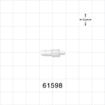 Straight Reducer Connector, Barbed, Natural - Fits 1/8 inch x 1/16 inch ID Tubing (0.125 inch x 0.063 inch, 3.18 mm x 1.59 mm) - 61598