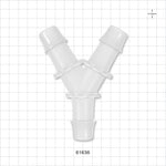 Y Connector, Barbed, Natural - Fits 1 inch ID Tubing (1 inch, 25.4 mm) - 61636