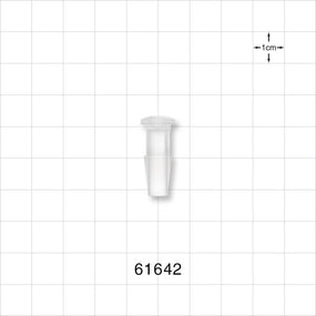 Press-In Plug, Barbed, Natural - Fits 1/4 inch ID Tubing (0.25 inch, 6.35 mm) - 61642