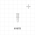 Press-In Plug, Barbed, Natural - Fits 1/8 inch ID Tubing (0.125 inch, 3.2 mm) - 61672