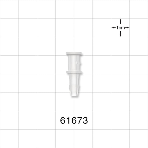 Press-In Plug, Barbed, Natural - Fits 5/32 inch ID Tubing (0.156 inch, 3.97 mm) - 61673