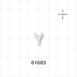 Y Connector, Barbed, Natural - Fits 1/16 inch ID Tubing (0.063 inch, 1.59 mm) - 61683