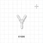 Y Connector, Barbed, Natural - Fits 5/32 inch ID Tubing (0.156 inch, 3.97 mm) - 61686