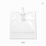 Sanitary Flange, Barbed, Natural, Pre-Attached Gasket, in Sealed Pouch - 0.5 inch/0.75 inch Mini; Fits 1/4 inch ID Tubing (0.25 inch, 6.35 mm); 4 inch x 4 inch Pouch - 61702