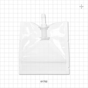 Sanitary Flange, Barbed, Natural, Pre-Attached Gasket, in Sealed Pouch - 0.5 inch/0.75 inch Mini; Fits 1/4 inch ID Tubing (0.25 inch, 6.35 mm); 4 inch x 4 inch Pouch - 61702