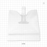 Sanitary Flange, Barbed, Natural, Pre-Attached Gasket, in Sealed Pouch - 0.5 inch/0.75 inch Mini; Fits 1/2 inch ID Tubing (0.5 inch, 12.7 mm); 4 inch x 4 inch Pouch - 61704