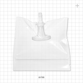 Sanitary Flange, Barbed, Natural, Pre-Attached Gasket, in Sealed Pouch - 1 inch/1.5 inch Standard; Fits 1/4 inch ID Tubing (0.25 inch, 6.35 mm); 5 inch x 5 inch Pouch - 61705