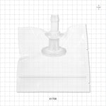 Sanitary Flange, Barbed, Natural, Pre-Attached Gasket, in Sealed Pouch - 1 inch/1.5 inch Standard; Fits 1/2 inch ID Tubing (0.5 inch, 12.7 mm); 5 inch x 5 inch Pouch - 61706