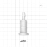 Sanitary Flange, Barbed, Natural - 0.5 inch/0.75 inch Mini, Fits 1/4 inch ID Tubing (0.25 inch, 6.35 mm) - 61709