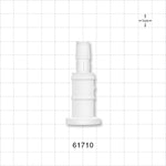 Sanitary Flange, Barbed, Natural - 0.5 inch/0.75 inch Mini; Fits 3/8 inch ID Tubing (0.375 inch, 9.53 mm) - 61710