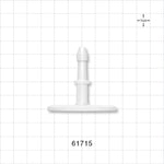 Sanitary Flange, Barbed, Natural - 1 inch/1.5 inch Standard; Fits 1/8 inch ID Tubing (0.125 inch, 3.18 mm) - 61715
