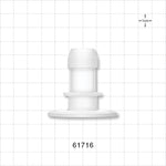 Sanitary Flange, Barbed, Natural - 1 inch/1.5 inch Standard; Fits 5/8 inch ID Tubing (0.625 inch, 15.88 mm) - 61716