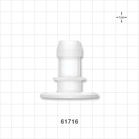 Sanitary Flange, Barbed, Natural - 1 inch/1.5 inch Standard; Fits 5/8 inch ID Tubing (0.625 inch, 15.88 mm) - 61716