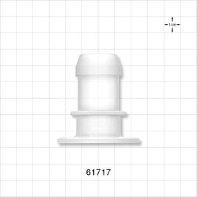 Sanitary Flange, Barbed, Natural - 1 inch/1.5 inch Standard; Fits 7/8 inch ID Tubing (0.875 inch, 22.23 mm) - 61717