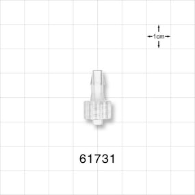 Male Luer Lock, Barbed, Natural - Fits 5/32 inch ID Tubing (0.156 inch, 3.97 mm) - 61731