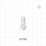 Male Luer Lock, Barbed, Natural - Fits 1/4 inch ID Tubing (0.25 inch, 6.35 mm) - 61733