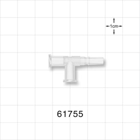 T Connector, Female Luer Lock, Male Luer Slips, Natural -  - 61755