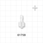 Male Luer Lock, Barbed Natural - Fits 5/32 inch ID Tubing (0.156 inch, 3.97 mm) - 61758