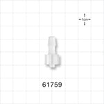 Male Luer Lock, Barbed Natural - Fits 3/16 inch ID Tubing (0.188 inch, 4.76 mm) - 61759