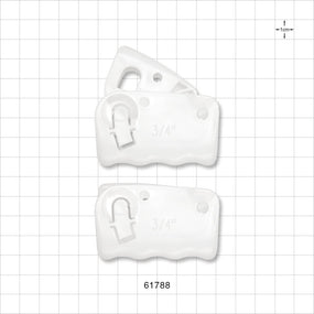 Pure-Fit TC Clamp, Natural - Fits 3/8 inch to 3/4 inch OD Tubing (0.375 inch - 0.75 inch, 9.53 mm - 19.1 mm); Minimum Wall Section 0.06 inch (1.52 mm) - 61788