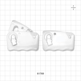 Pure-Fit TC Clamp, Natural - Fits 3/8 inch to 3/4 inch OD Tubing (0.375 inch - 0.75 inch, 9.53 mm - 19.1 mm); Minimum Wall Section 0.06 inch (1.52 mm) - 61789