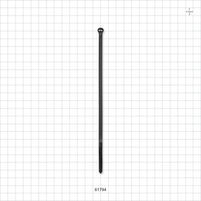 General Purpose TY-Rap Non-Reopening Cable Tie, Black - 7.31 inch (185.67 mm); 222N (50 lbs) Breaking Strength - 61794