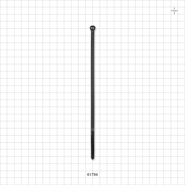 General Purpose TY-Rap Non-Reopening Cable Tie, Black - 7.31 inch (185.67 mm); 222N (50 lbs) Breaking Strength - 61794
