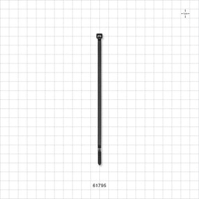 General Purpose Pan-Ty Non-Reopening Cable Tie, PLT Series, Black - 5.6 inch (142 mm); 111N (25lbs) Breaking Strength - 61795