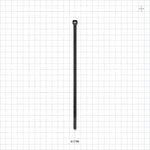 General Purpose Pan-Ty Non-Reopening Cable Tie, PLT Series, Black - 7.4 inch (188 mm); 178N (40lbs) Breaking Strength - 61796
